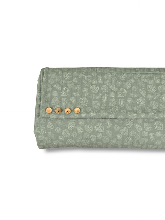 * Unique Design * Crinkled Crepe Palm Breeze Olive