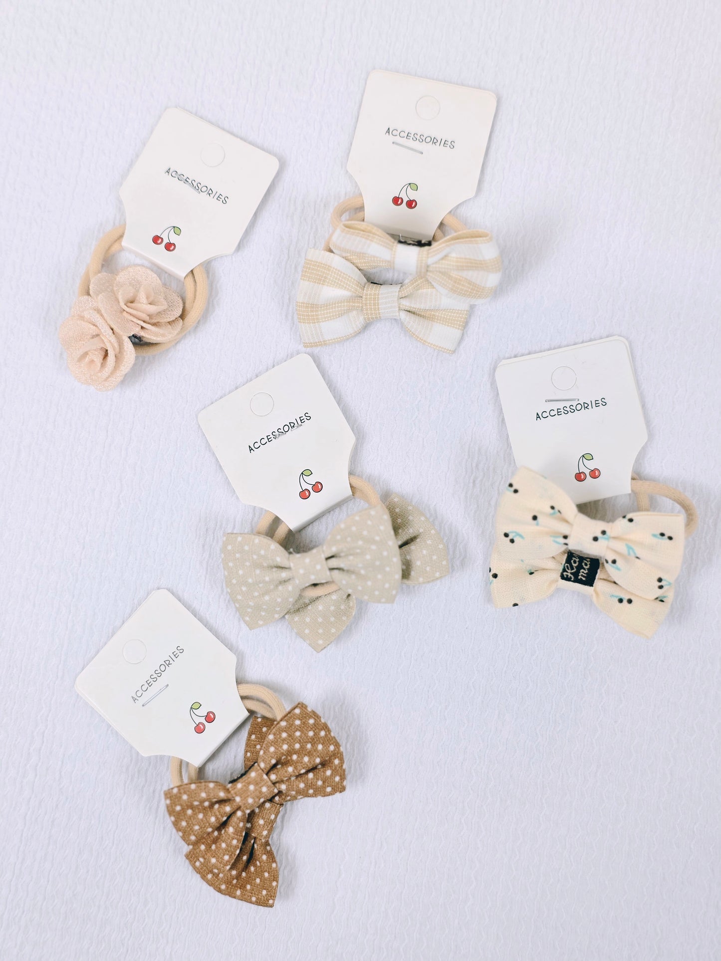 Flower Elastic Hairbands Mustard 10 pc.