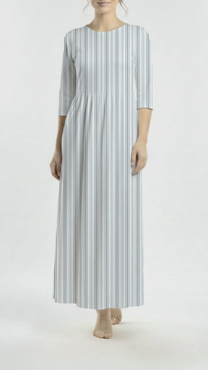 *Unique Design* Linen Coastal Stripe Mist
