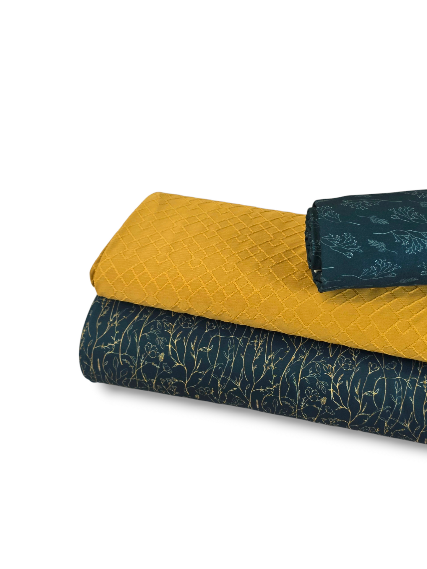 * Unique Design * Cloud Poly Golden Whispers Midnight Blue