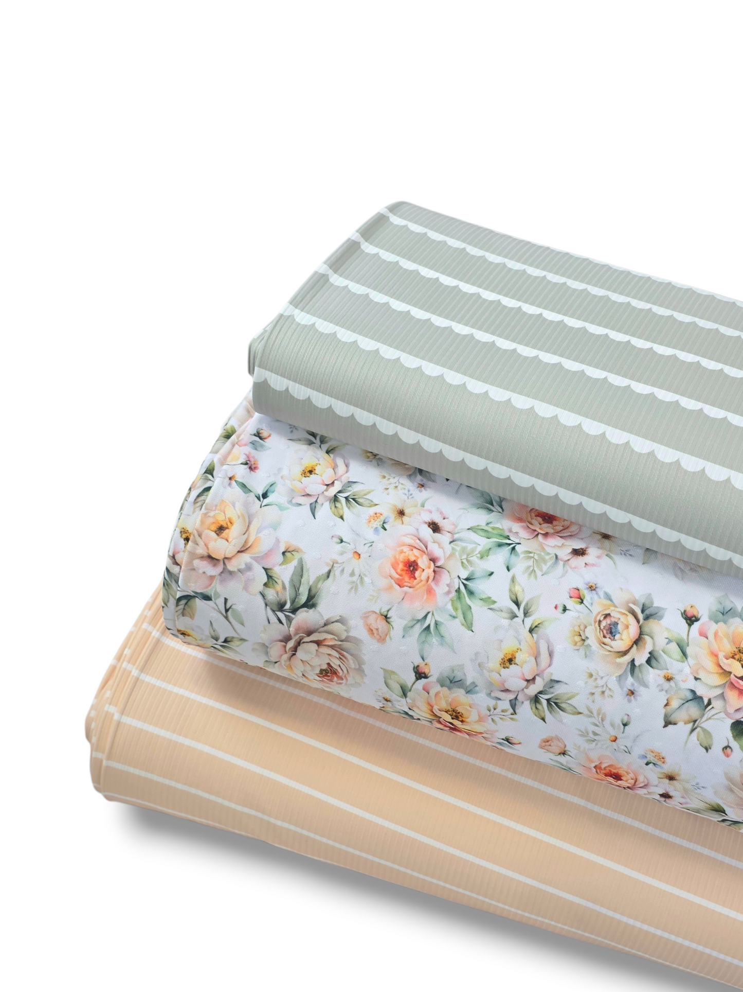 *Unique Design* Swiss Dot Knit April Rose White
