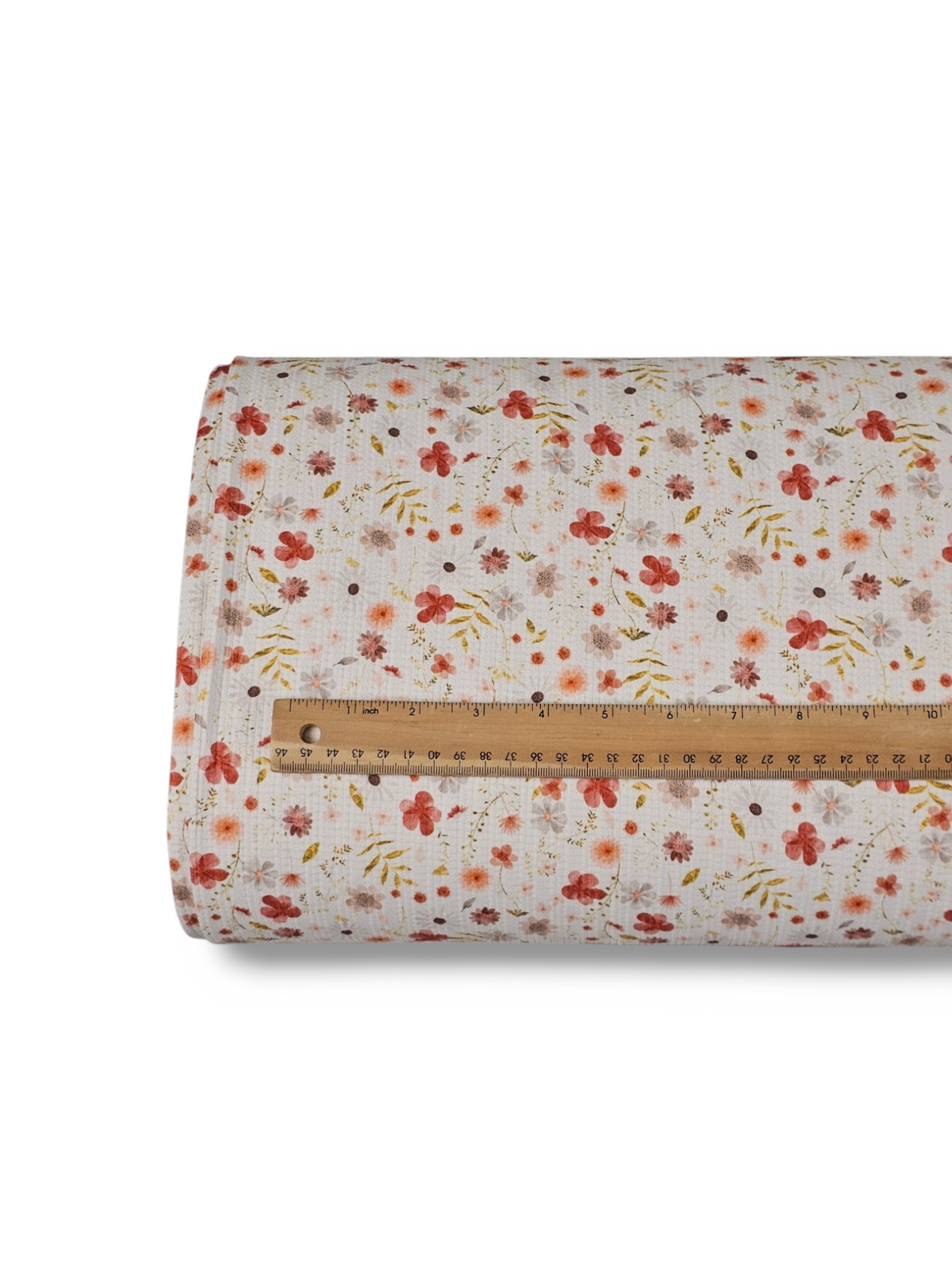 * Unique Design * Pointelle Autumn Gold Blooms Cream