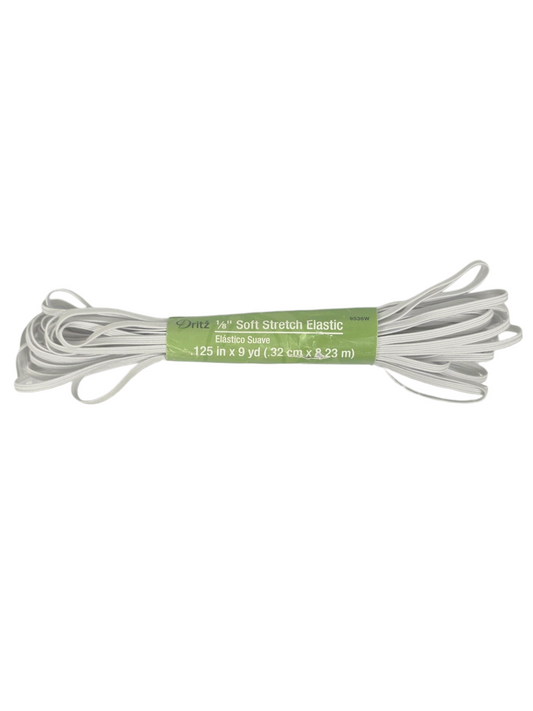 ⅛" Soft Stretch Elastic 9 Yds