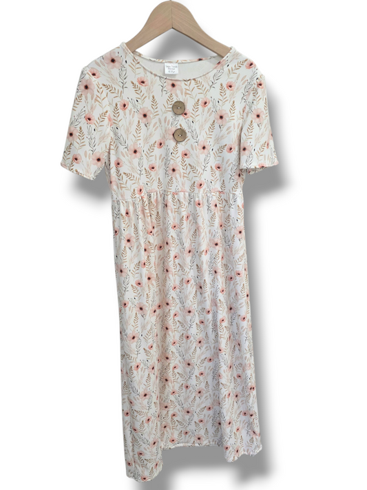 6-7 Yr Lou Lou Brushed Floral Dress