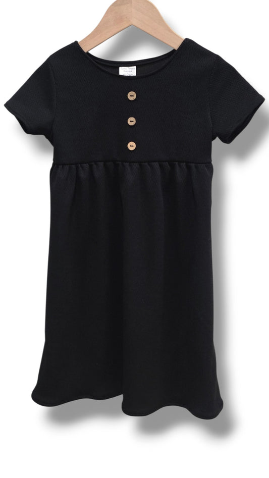18-24 Month Solid Knit Black Dress