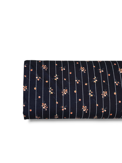 *Unique Design* Pineskin Simple Floral Stripe Black