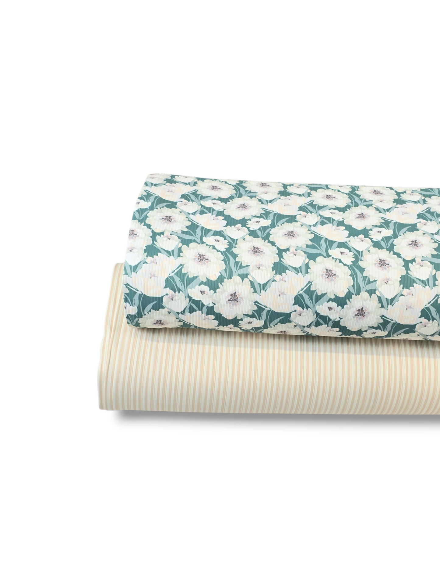*Unique Design* Willow Ribbed Knit Teal Blossom Meadow