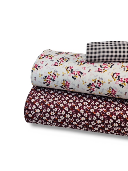 *Unique Design* Cloud Poly Timeless Blooms Burgundy
