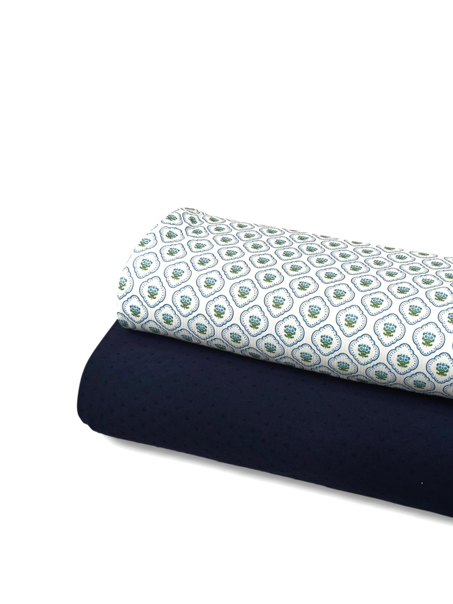 Swiss Dot Knit Navy Solid