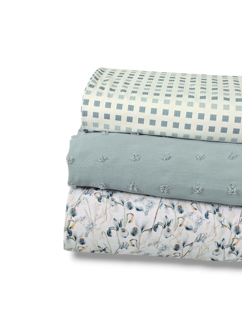 *Unique Design* Swiss Dot Knit Frosted Iris White