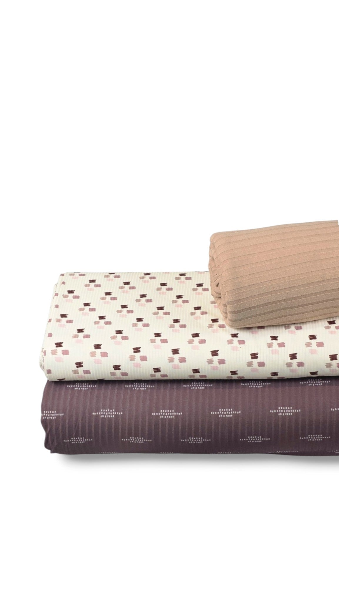 * Unique Design * Ribbed Knit Cotton Feel Modern Dash Brick