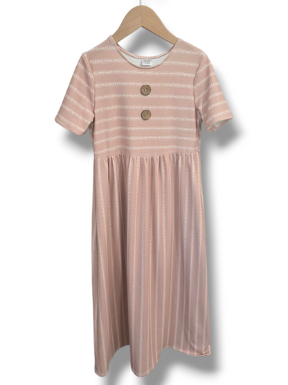 6-7 Yr Willow Ribbed Knit Victorian Vines Dress