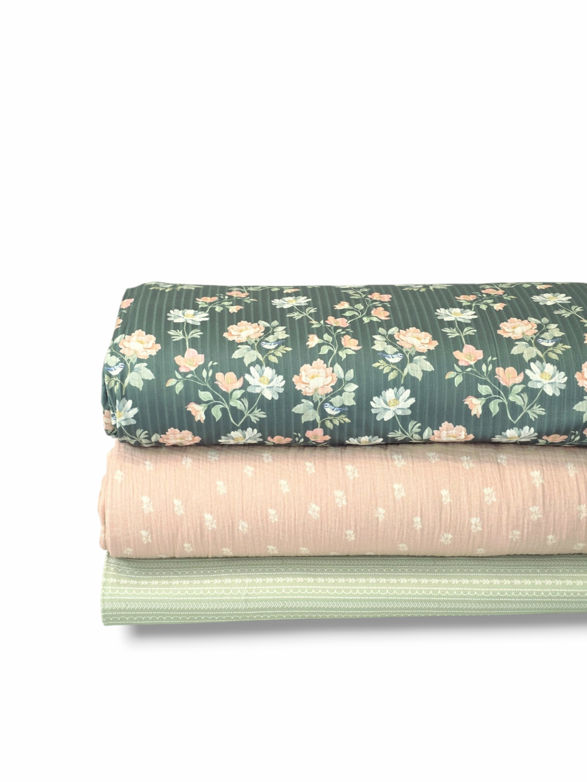 * Unique Design * Ribbed Knit Cotton Feel Countryside Garden Green