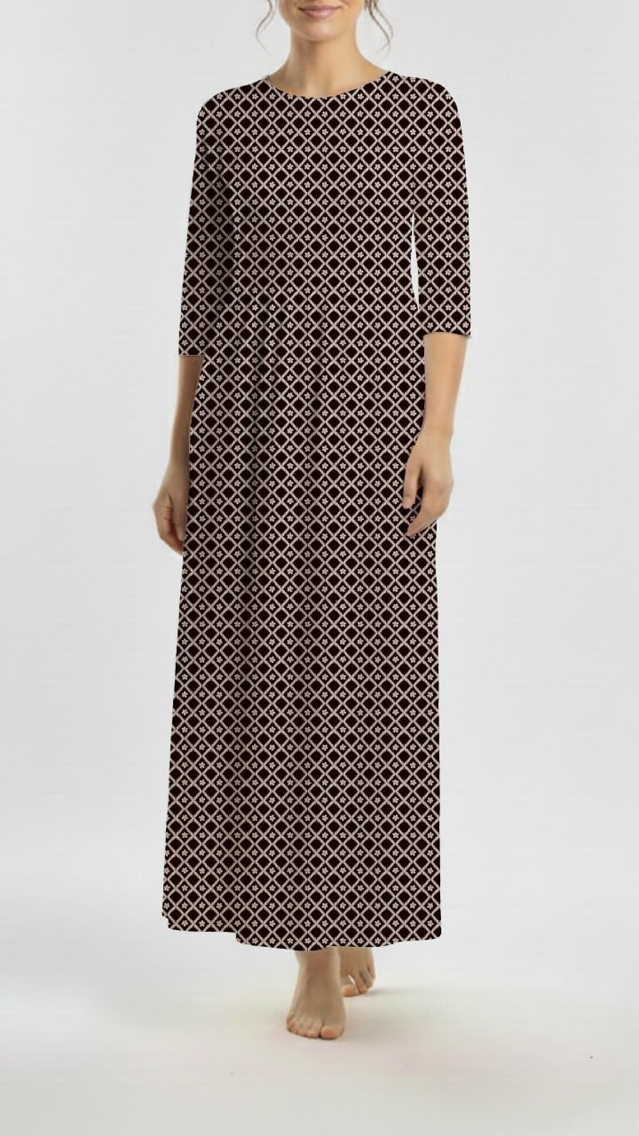 *Unique Design* Willow Ribbed Knit Diamond Daisy Black