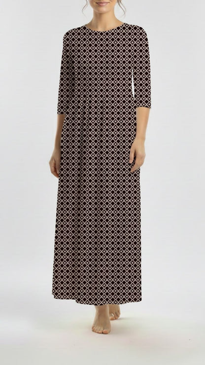 *Unique Design* Willow Ribbed Knit Diamond Daisy Black