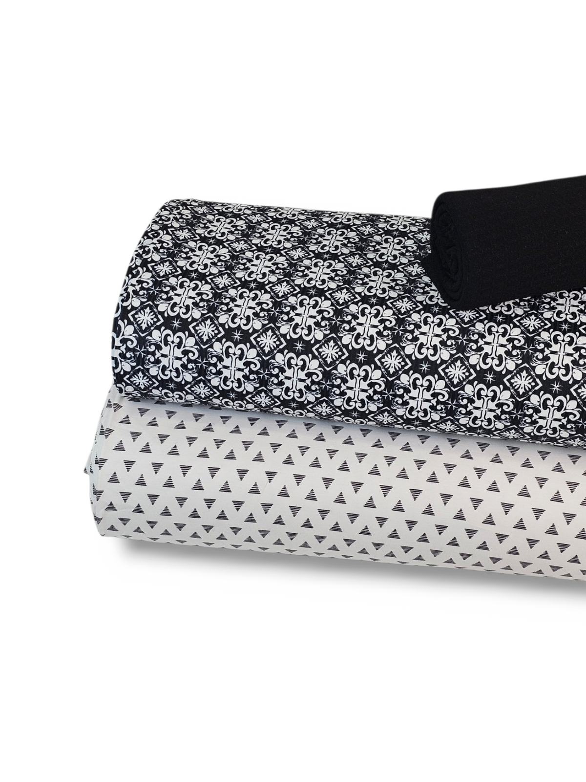 * Unique Design * Cotton Knit Modern Triangle White