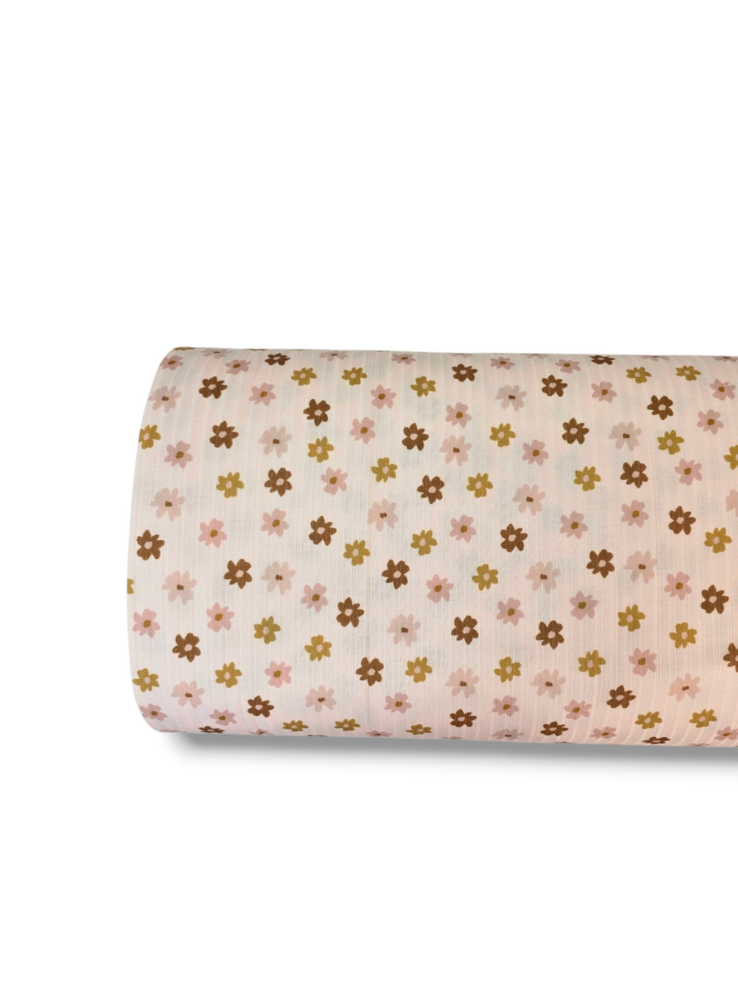 * Unique Design * Ribbed Knit Cotton Feel Scattered Daisies Pink