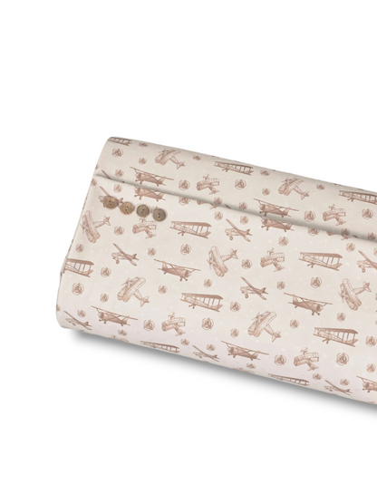 *Unique Design* Swiss Dot Knit Vintage Flight Tan