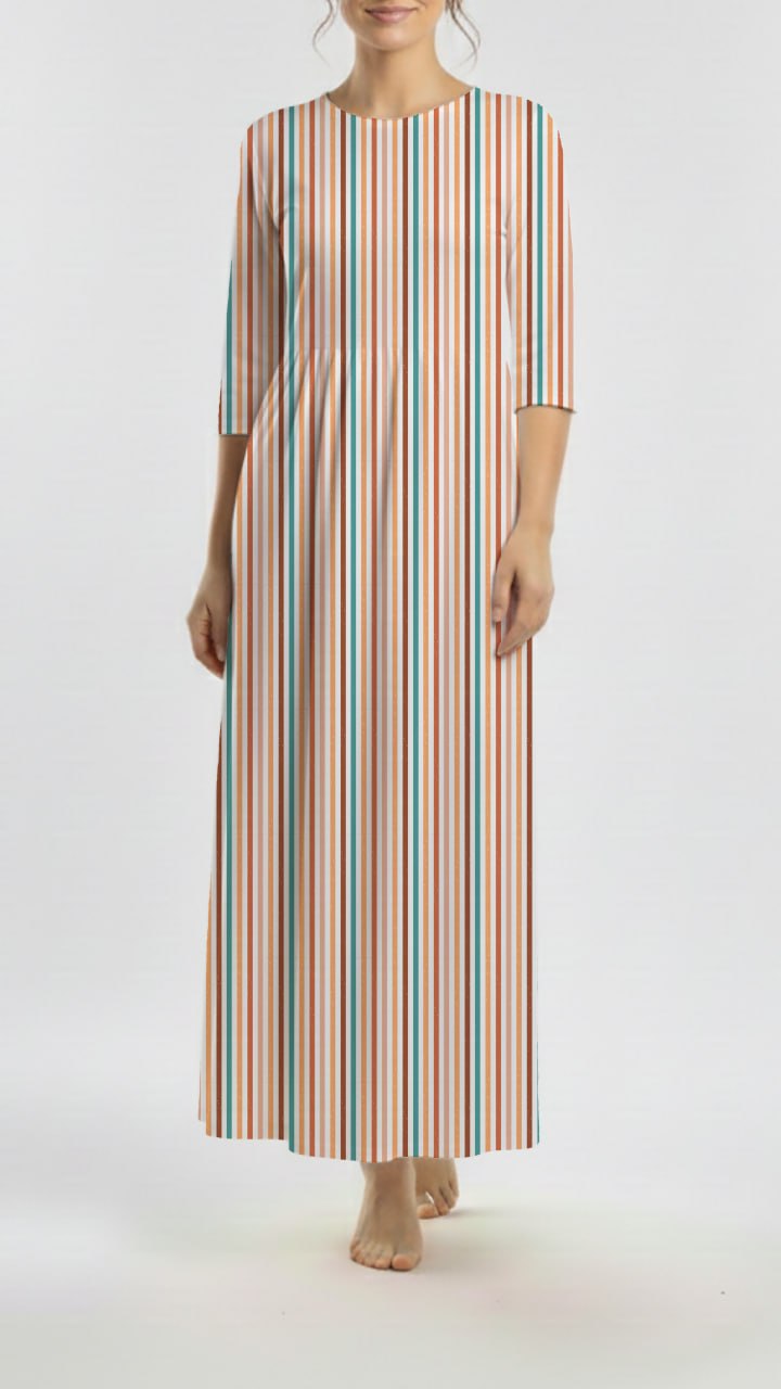 *Unique Design* Willow Ribbed Knit Sunwashed Stripes Vibrant