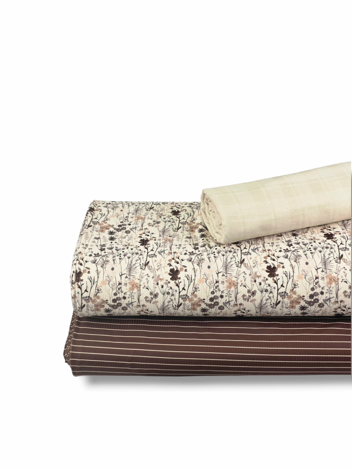 *Unique Design* Willow Ribbed Knit Earthy Florals Cream