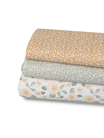 * Unique Design * Swiss Dot Knit Classic Roses Light Peach
