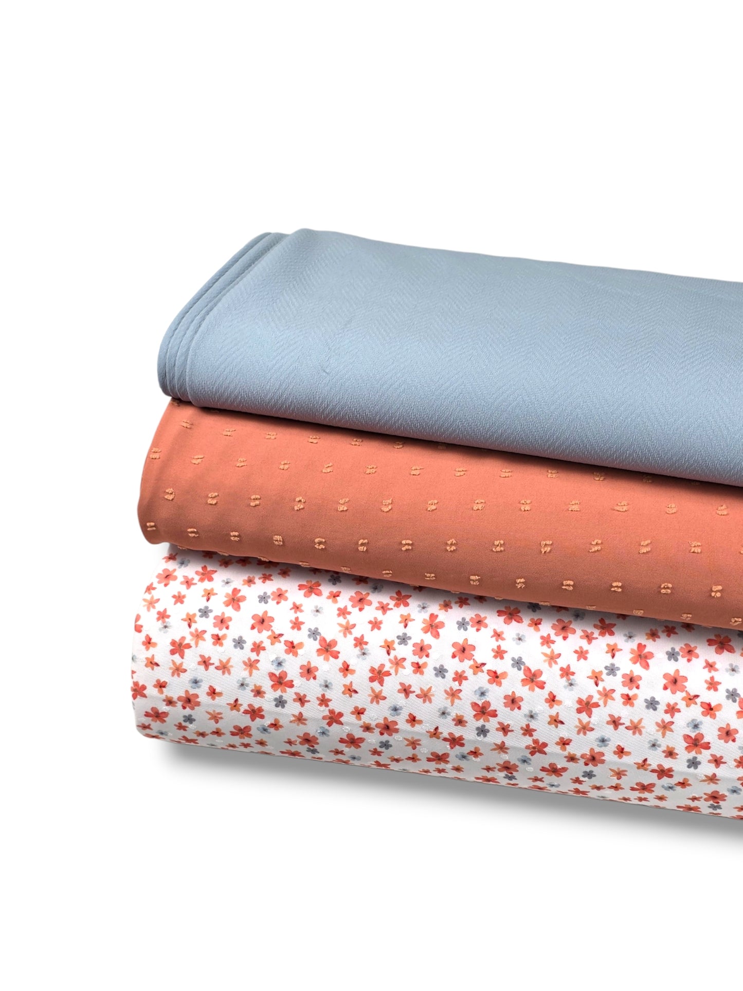 *Unique Design* Swiss Dot Knit Sunrise Petals White