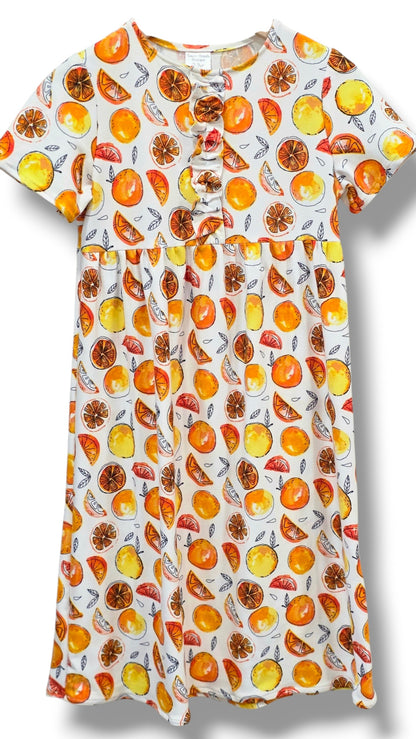 2-3 Yr Single Brushed Poly Orange Bliss Dress